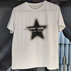 SHEIN 'Never Mind' Graphic Tee - White